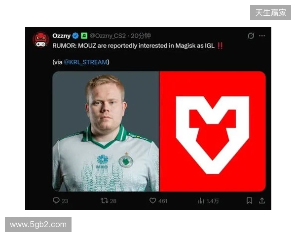 爆料：MOUZ有意引入Magisk出任指挥，Brollan或将下放